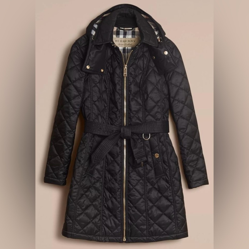 Burberry Brit Finsbridge Long Quilted Coat